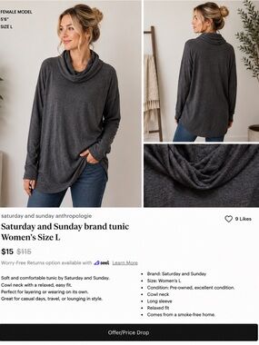 Saturday and Sunday brand tunic